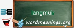 WordMeaning blackboard for langmuir